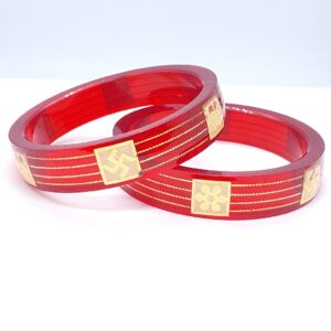 Gold Red Fancy Ladies Chudi