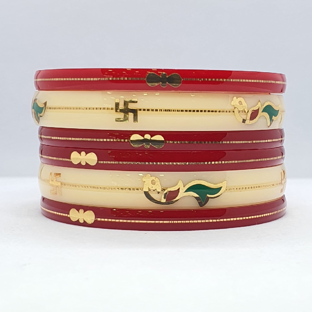 Gold Red And White Fancy Chudi - Image 3