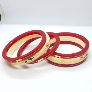 Gold Red And White Fancy Chudi