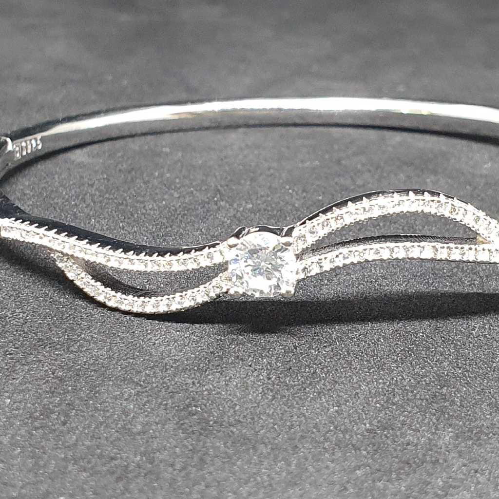 Silver 92.5 Diamond Bracelet - Image 2