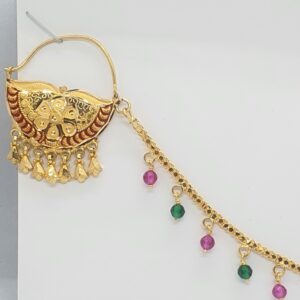Gold 91.6 Fancy Ladies Nath