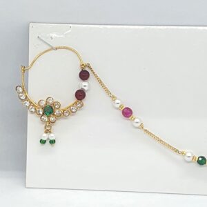 Gold 18.k Moti Fancy Nath