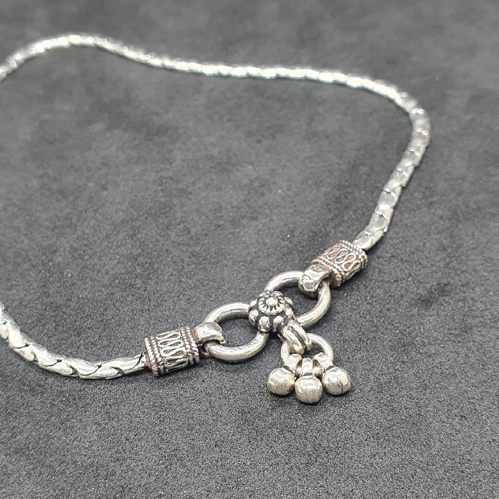 Silver 92.5 Antique Ladies Anklet - Image 2
