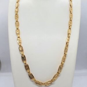 Gold 22.k Navabi Design Gents Chain