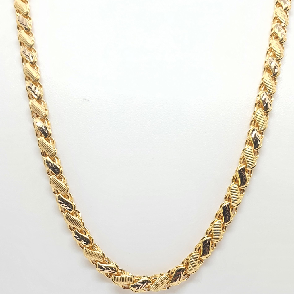 Gold 22.k Fancy Gents Chain - Image 2