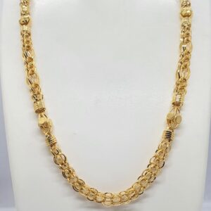 Gold 91.6 Fancy Singapuri Design Gents Chain