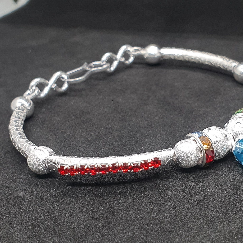 Silver red diamond shrimant rakhdi - Image 2