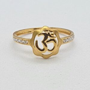 Gold 91.6 Om Design Ladies Ring