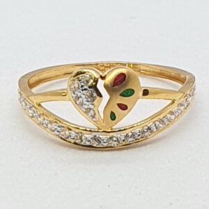Gold 22.k Heart Shape Ring