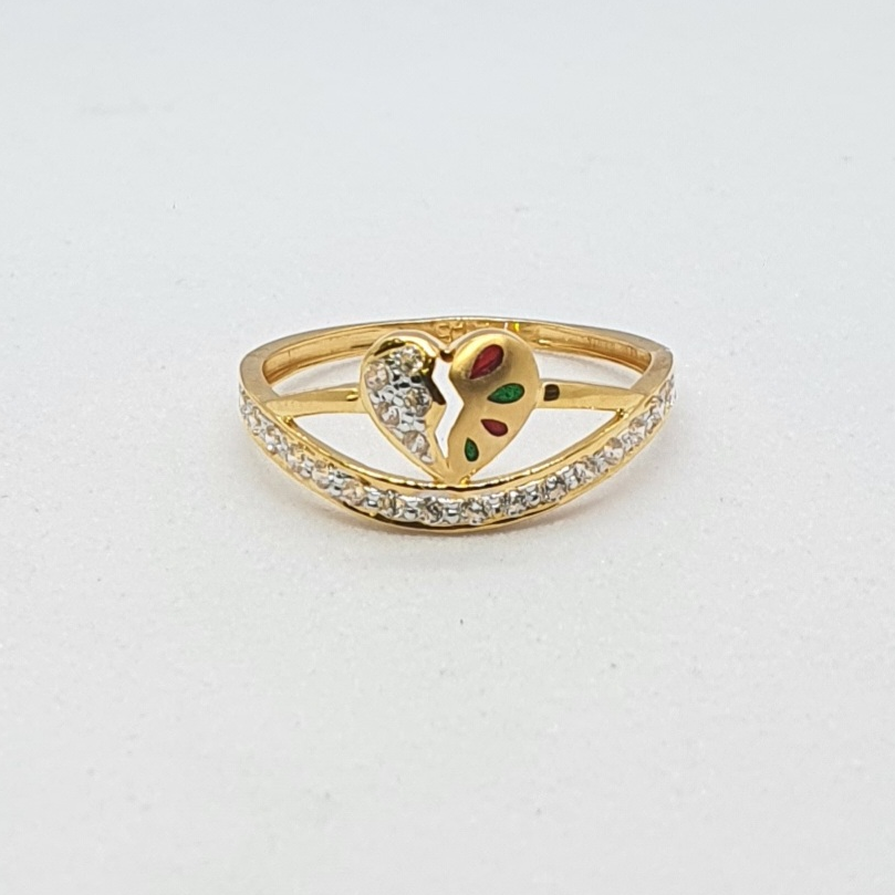 Gold 22.k Heart Shape Ring