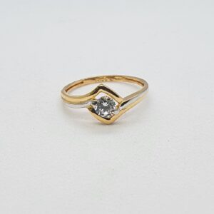 Gold 91.6 White Diamond Fancy Ring