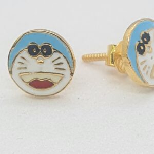 Gold Doraemon Earrings