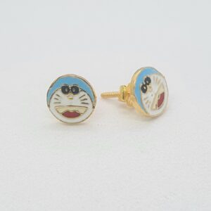 Gold Doraemon Earrings