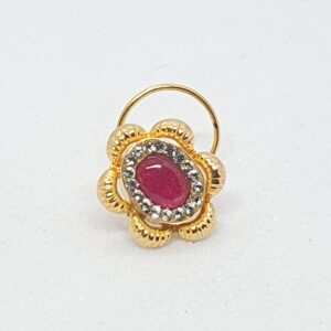Gold Rate Stone Nose Pin