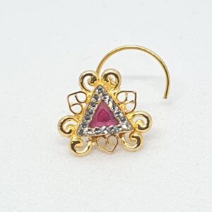Gold Fancy Nose Pin