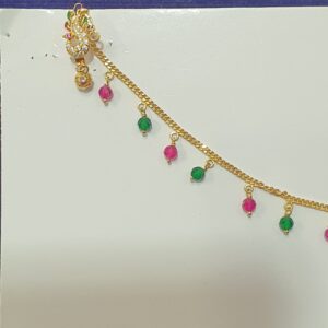 Gold 18.k Fancy Peacock Design Nath