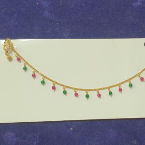Gold 18.k Fancy Peacock Design Nath