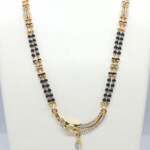 Gold 91.6 Fancy Diamond Mangalsutra