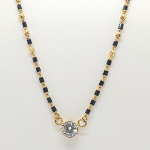 Gold 91.6 White Stone Ladies Mangalsutra