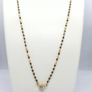 Gold 91.6 White Stone Ladies Mangalsutra