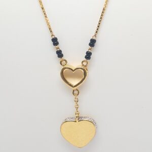 22.k 91.6 Heart Shape Design Mangalsutra