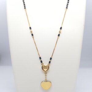 22.k 91.6 Heart Shape Design Mangalsutra