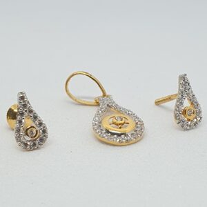 Gold 22.k Ladies Pendant Set