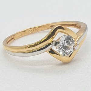 Gold 91.6 White Diamond Fancy Ring