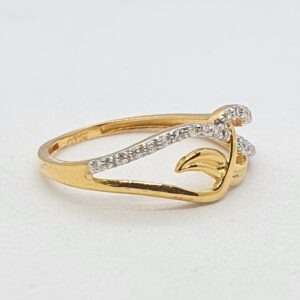 22.k 91.6 Diamond Fancy Ladies Ring