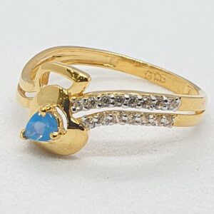 Gold 91.6 Diamond Ladies Fancy Ring