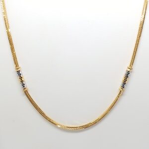 Gold 91.6 Pipe Design Ladies Chain