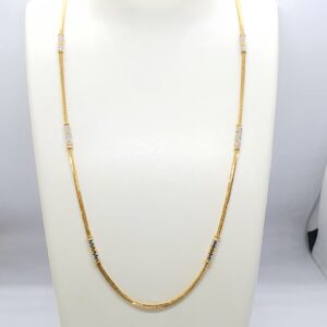 Gold 91.6 Pipe Design Ladies Chain