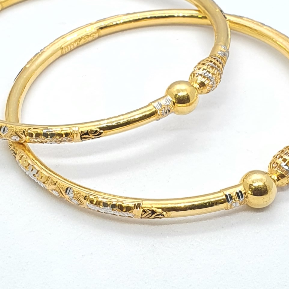 Gold 22k Fancy Ladies Kadli - Image 2