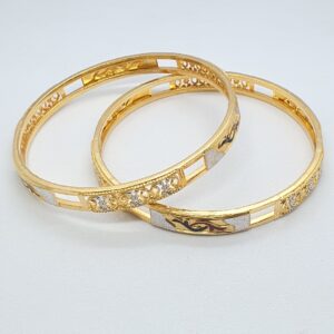 Gold Fancy Rodium Ladies Bangles