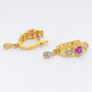 Gold 18k Red And White Diamond Kadi
