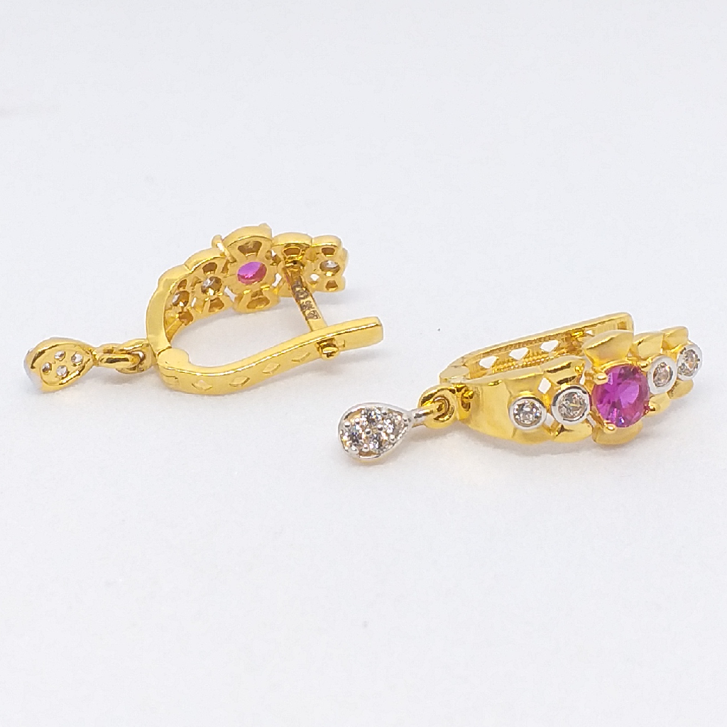 Gold 18k Red And White Diamond Kadi - Image 2