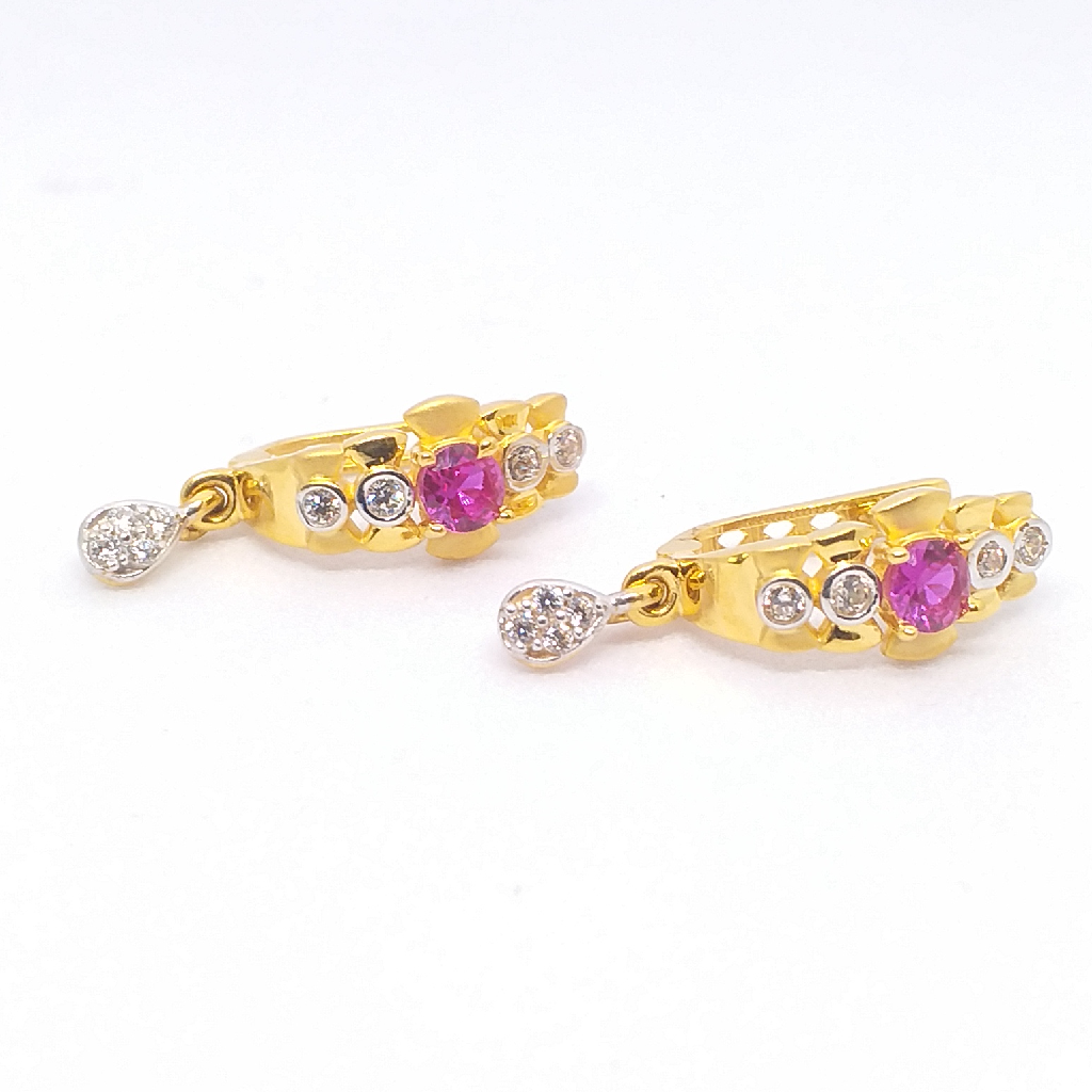 Gold 18k Red And White Diamond Kadi