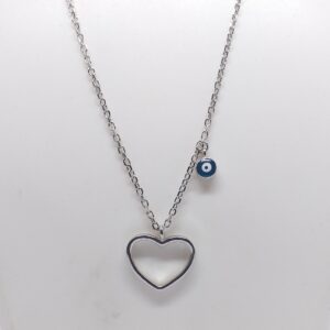 Silver 92.5 heart shape chain pendant