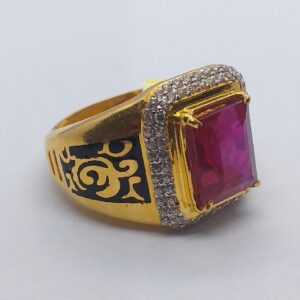 22k 91.6 Stone Gents Ring