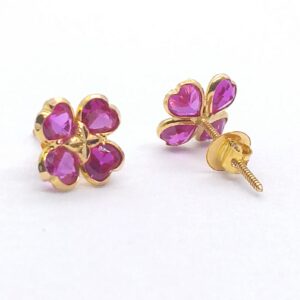 18k Gold Stone earrings