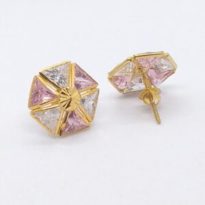 18k Gold Stone Earrings