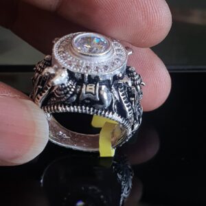 Silver OM NAMAH SHIVAY GENTS RING