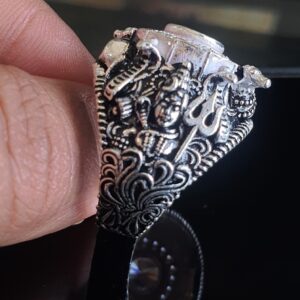 Silver OM NAMAH SHIVAY GENTS RING