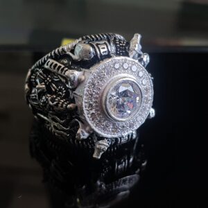 Silver OM NAMAH SHIVAY GENTS RING