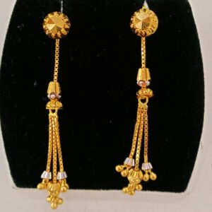 22k Gold Latkan Ser Earrings