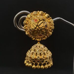 Gold 22.k Jhumar Earrings Gol Simple Design