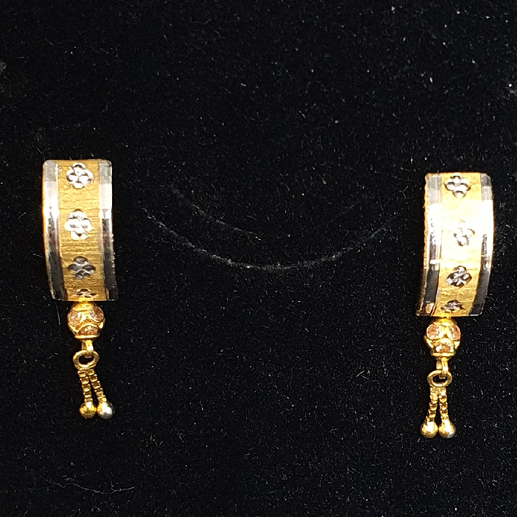 Gold 91.6 Rodium Earrings