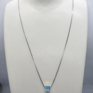 Silver 92.5 Swaroveki Crystal Aurora Cube