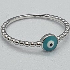 Silver 92.5 Evileye Ring