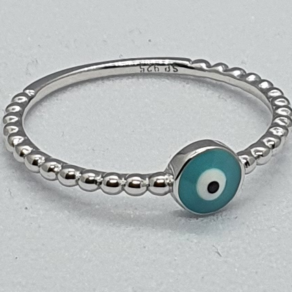 Silver 92.5 Evileye Ring - Image 2
